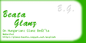 beata glanz business card